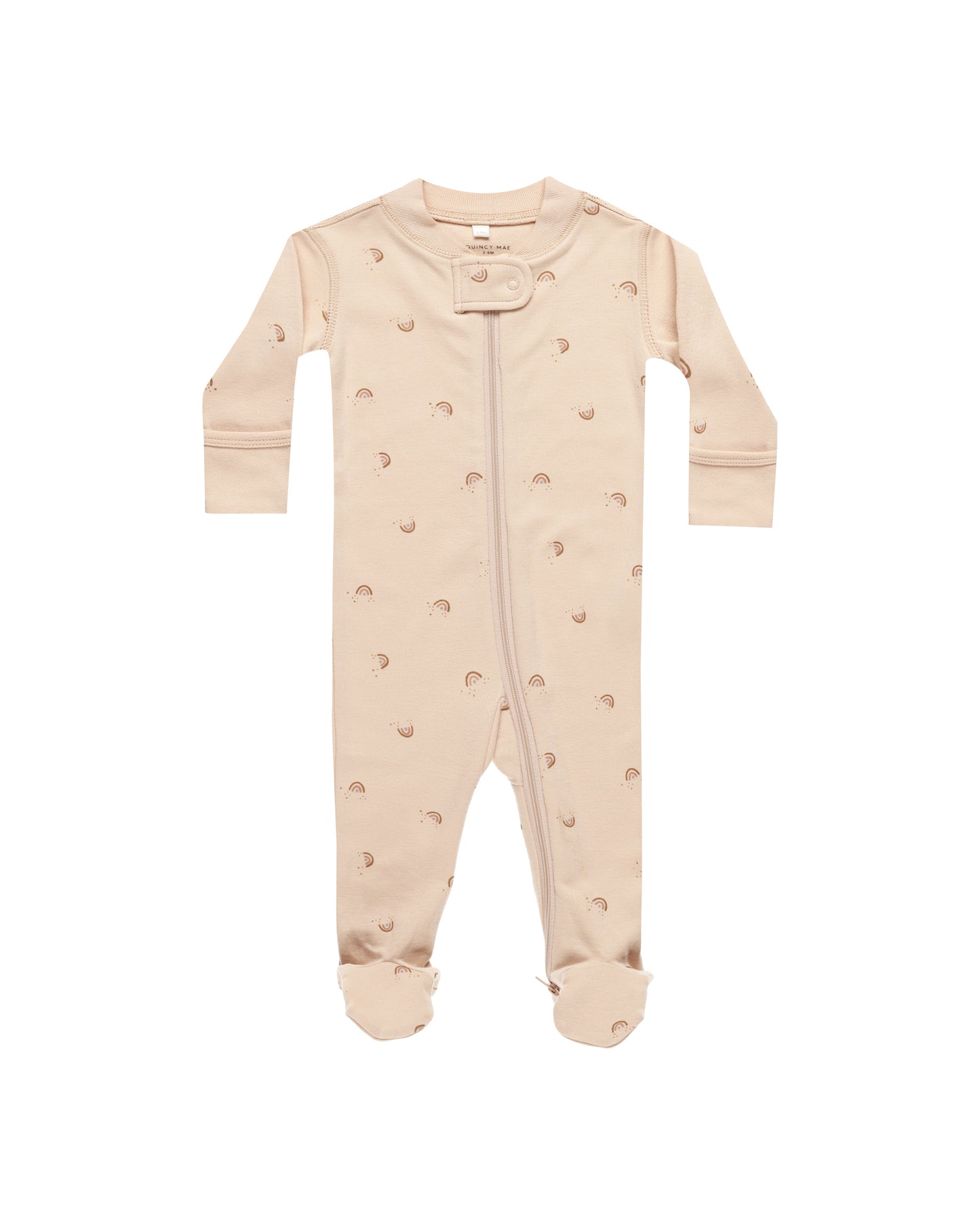 Quincy Mae Zip Long Sleeve Sleeper Footie Rainbows