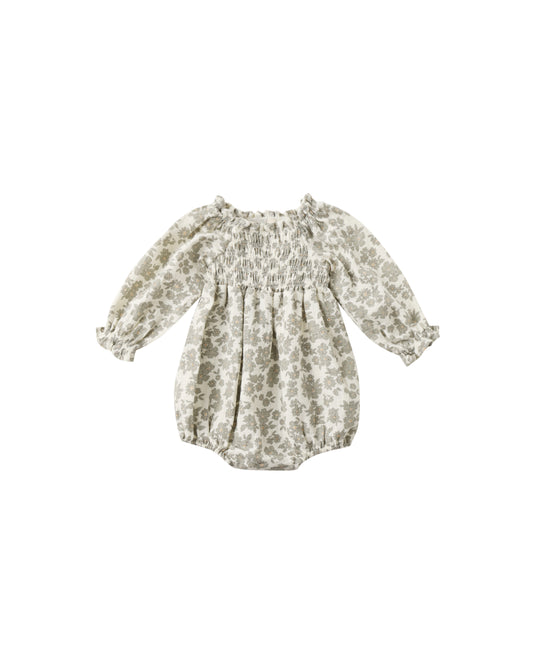 Quincy Mae Eden Romper | Green Floral *Pre-Order*