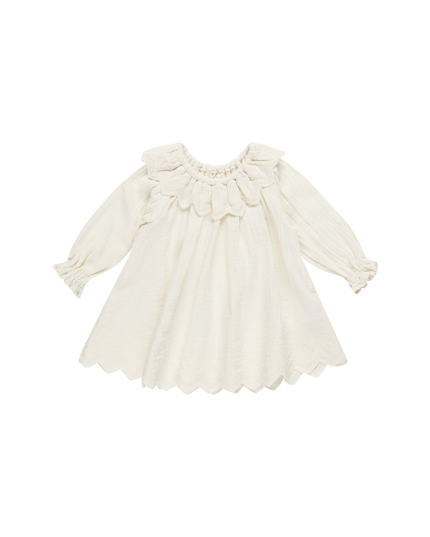 Quincy Mae Long Sleeve Isla Dress Ivory