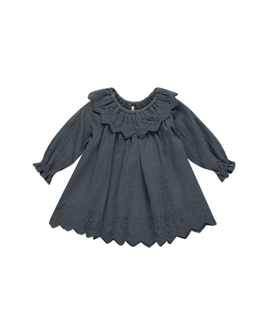 Quincy Mae Long Sleeve Isla Dress Indigo