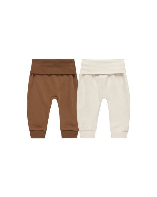 Quincy Mae Baby Pant Set Cinnamon | Natural