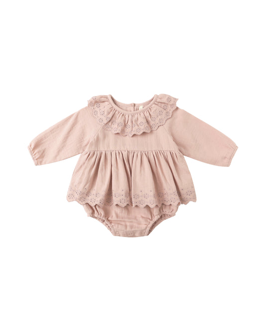 Quincy Mae   Thalia Romper | Rose *Pre-Order*
