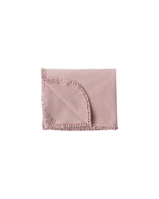 Quincy Mae Waffle Baby Blanket Mauve