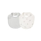 Quincy Mae Jersey Snap Bib, 2 pack | Sheep + Cloud Stripe