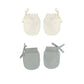 Quincy Mae No Scratch Mittens, Set Of 2 | Steel Blue & Natural *Pre-Order*