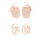 Quincy Mae No Scratch Mittens, set of 2 | Floral Vine + Dusty Rose