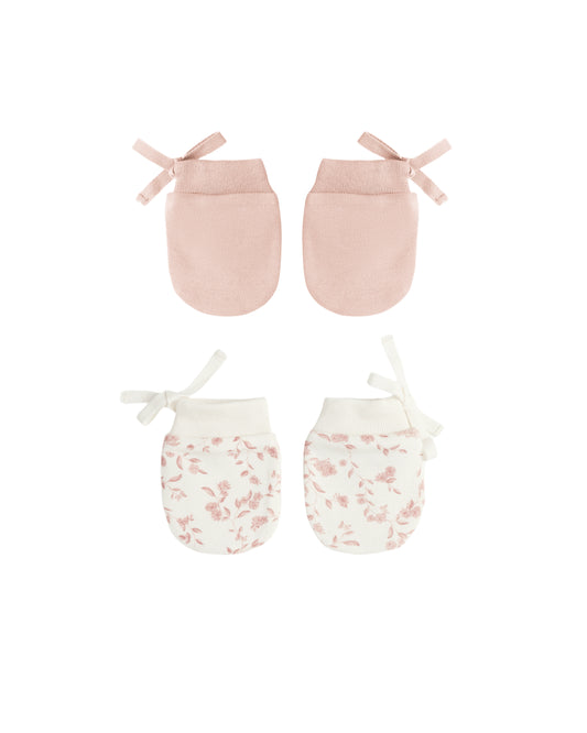 Quincy Mae No Scratch Mittens, Set Of 2 | Rose & French Garden *Pre-Order*