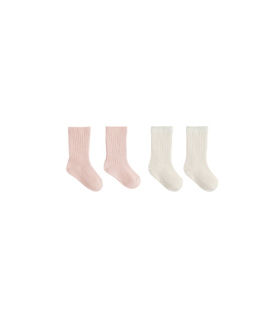 Quincy Mae Socks Set | Natural & Rose *Pre-Order*