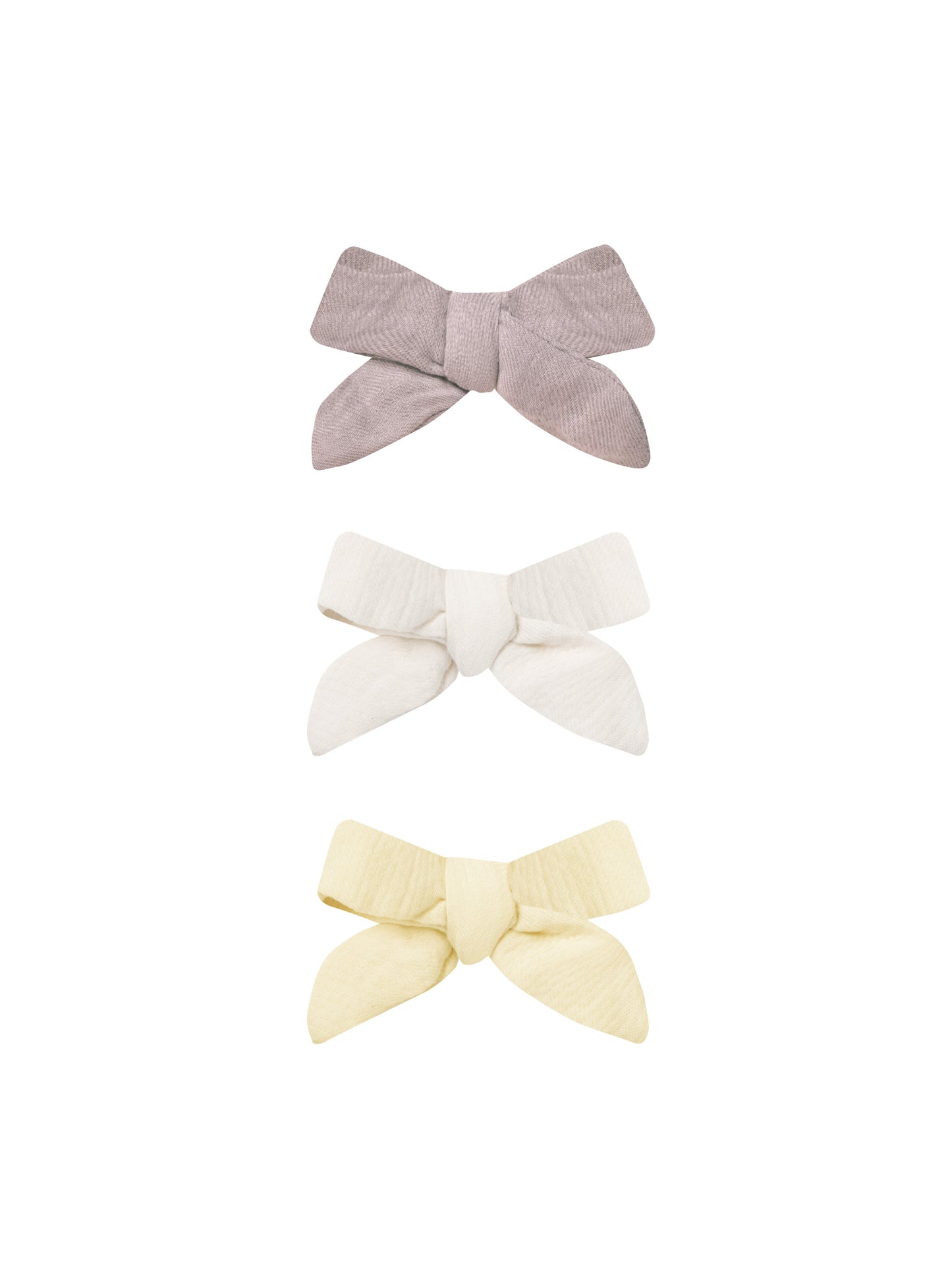 Quincy Mae Bow w Clip Set Lavender | Natural | Lemon