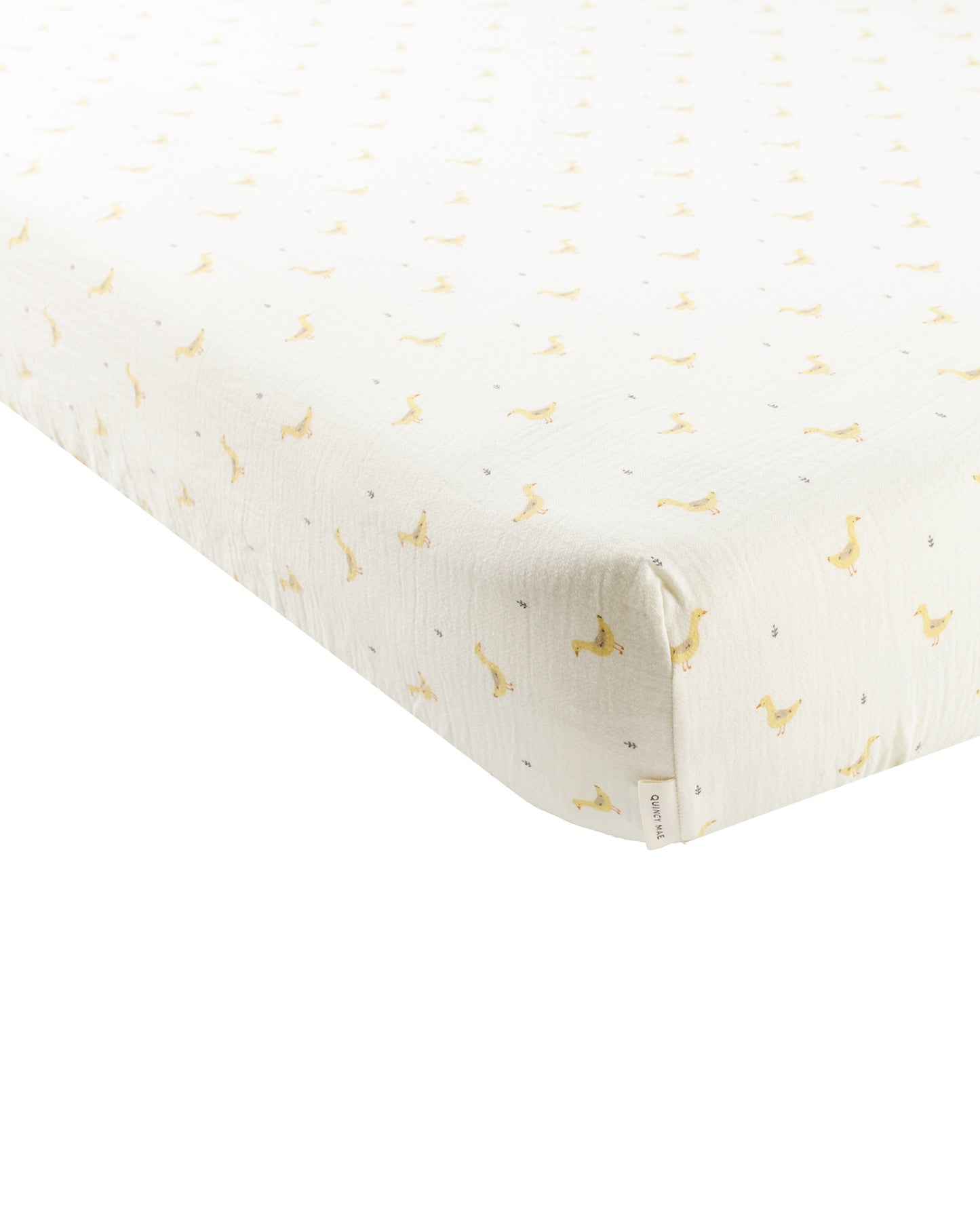 Quincy Mae Woven Cot/Crib Sheet | Geese