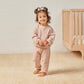 Quincy Mae Waffle Slouch Set Blush