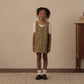 Rylee + Cru V-Neck Overall Dress Embroidered Daisies Olive