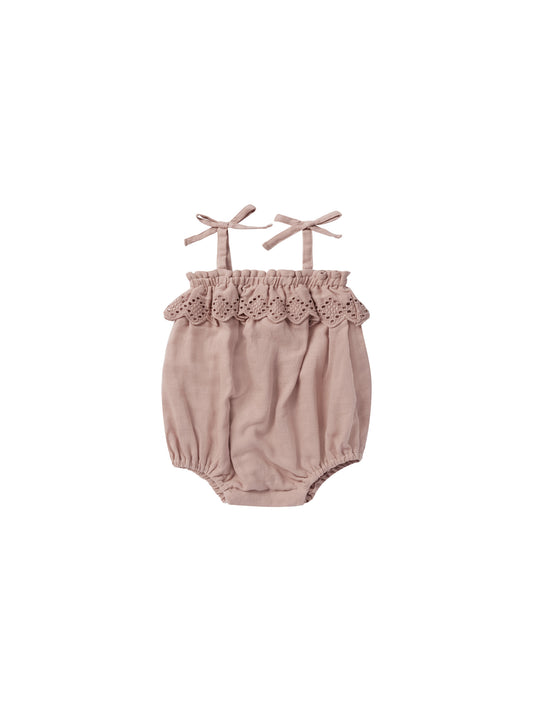 Rylee & Cru Ruffle Romper Mauve