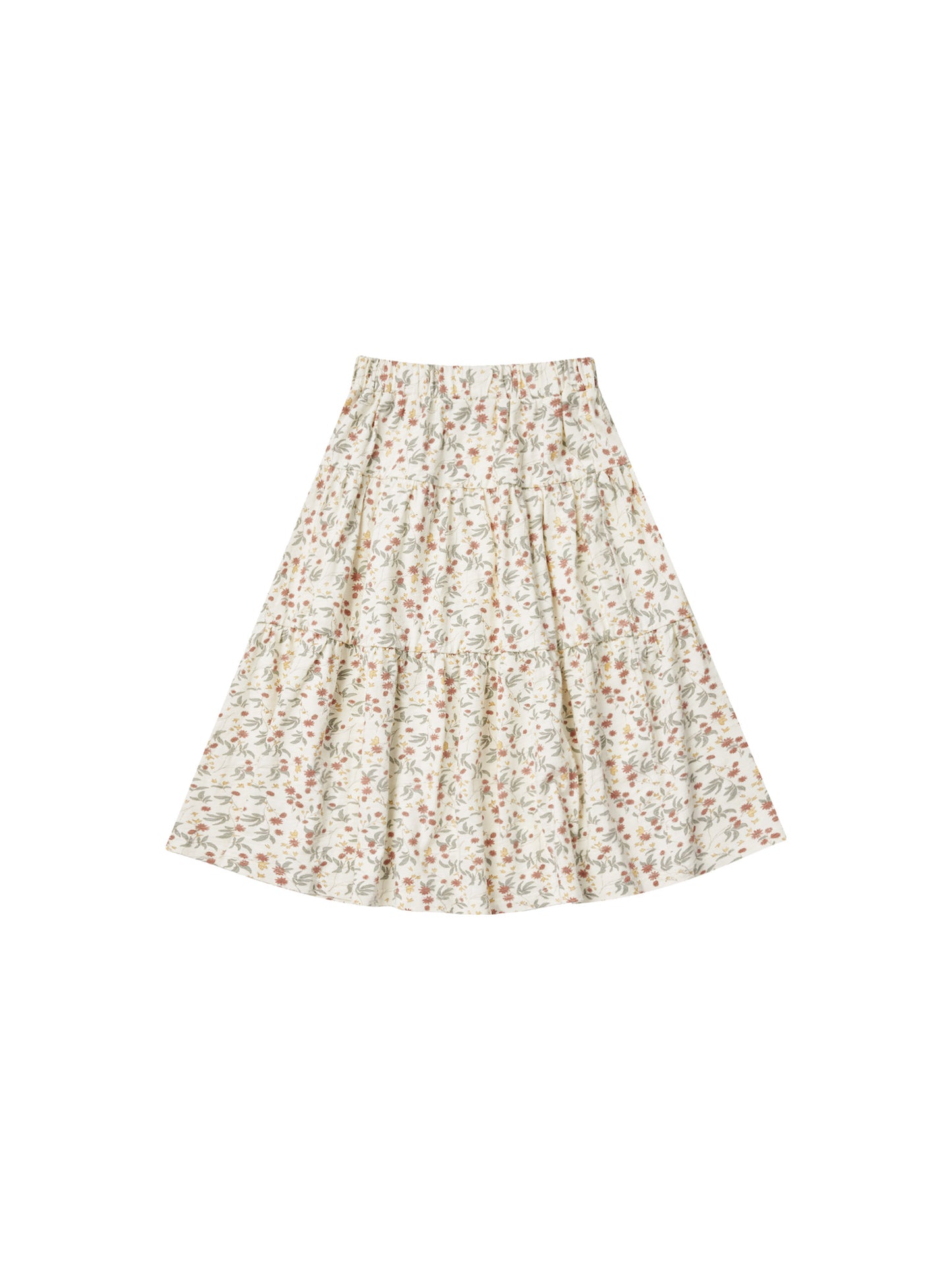 Rylee & Cru Tiered Midi Skirt Aster