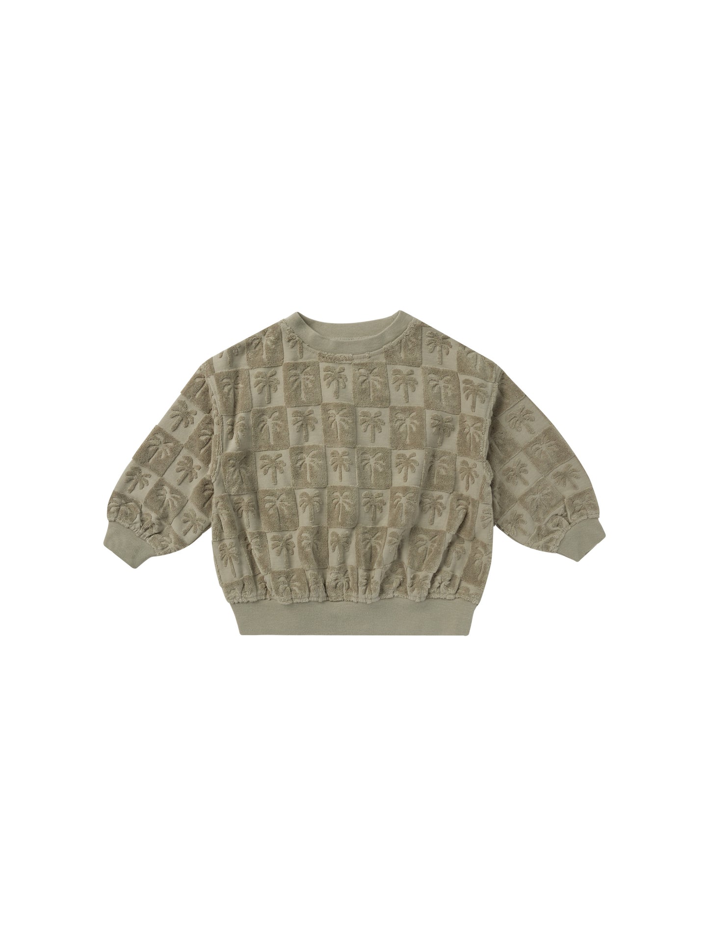 Rylee & Cru Sweatshirt Palm Check Sage