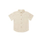 Rylee & Cru Collared Short Sleeve Shirt Natural Palms