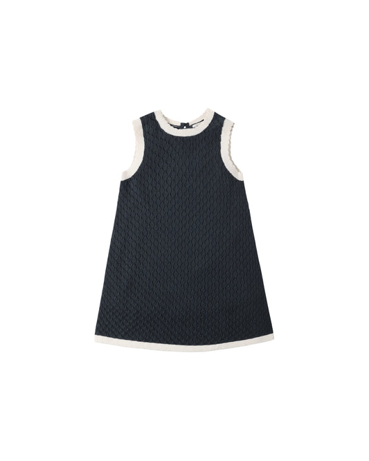 Rylee + Cru Crochet Tank Mini Dress Navy