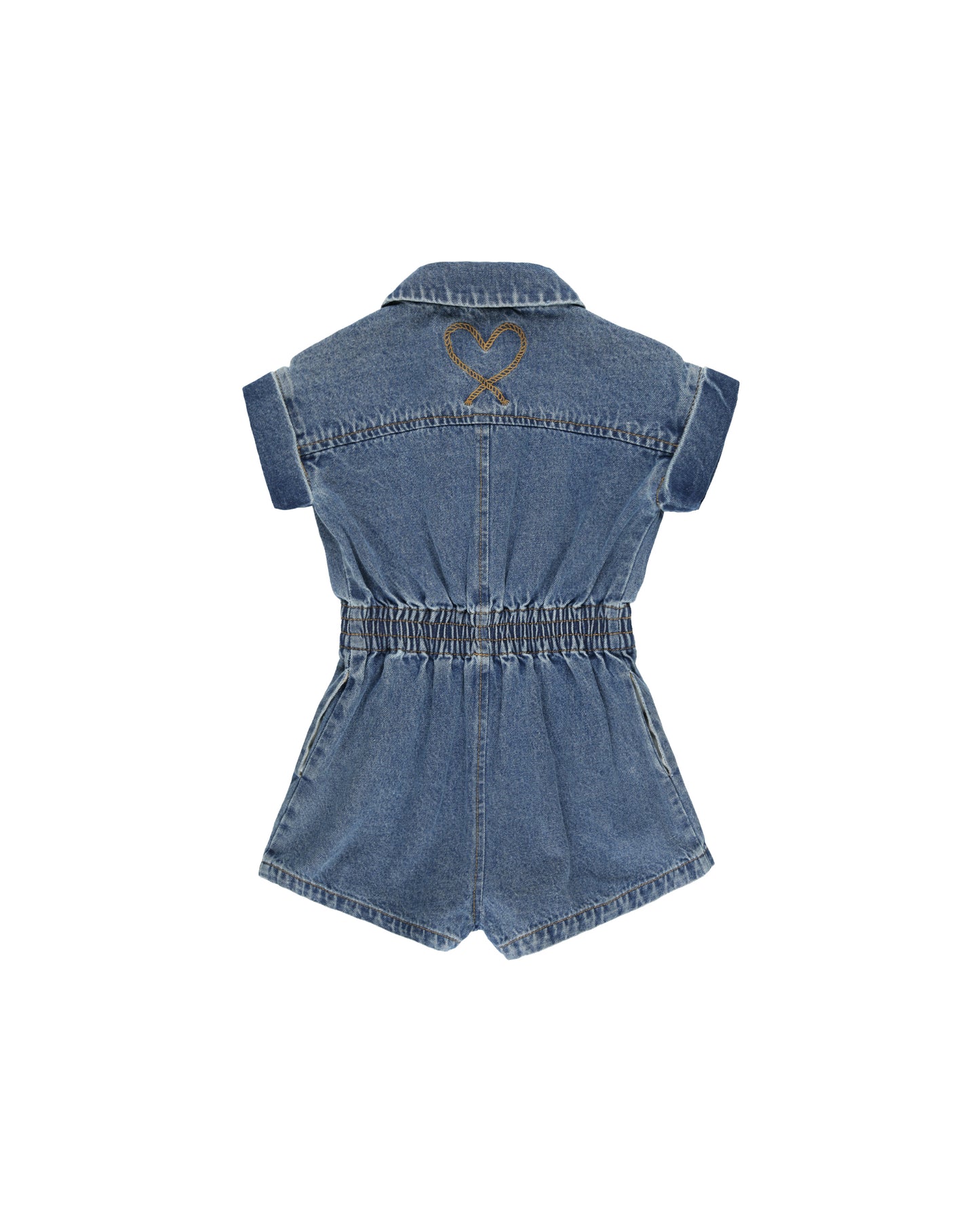 Rylee & Cru Utility Romper Indigo