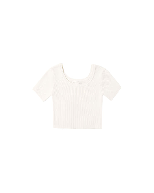 Rylee + Cru Scallop Tee Natural