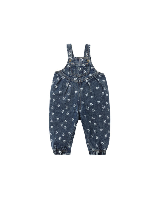 Rylee + Cru  Vintage Overall Heart Ditsy Indigo
