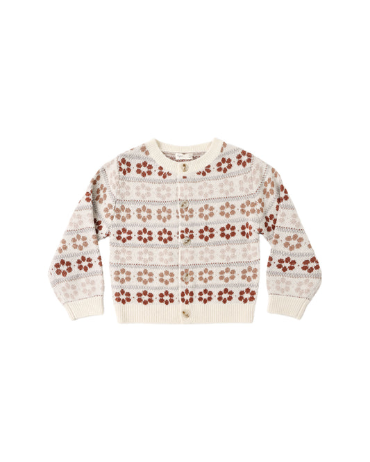 Rylee + Cru Cheyenne Cardigan Flower Fair Isle