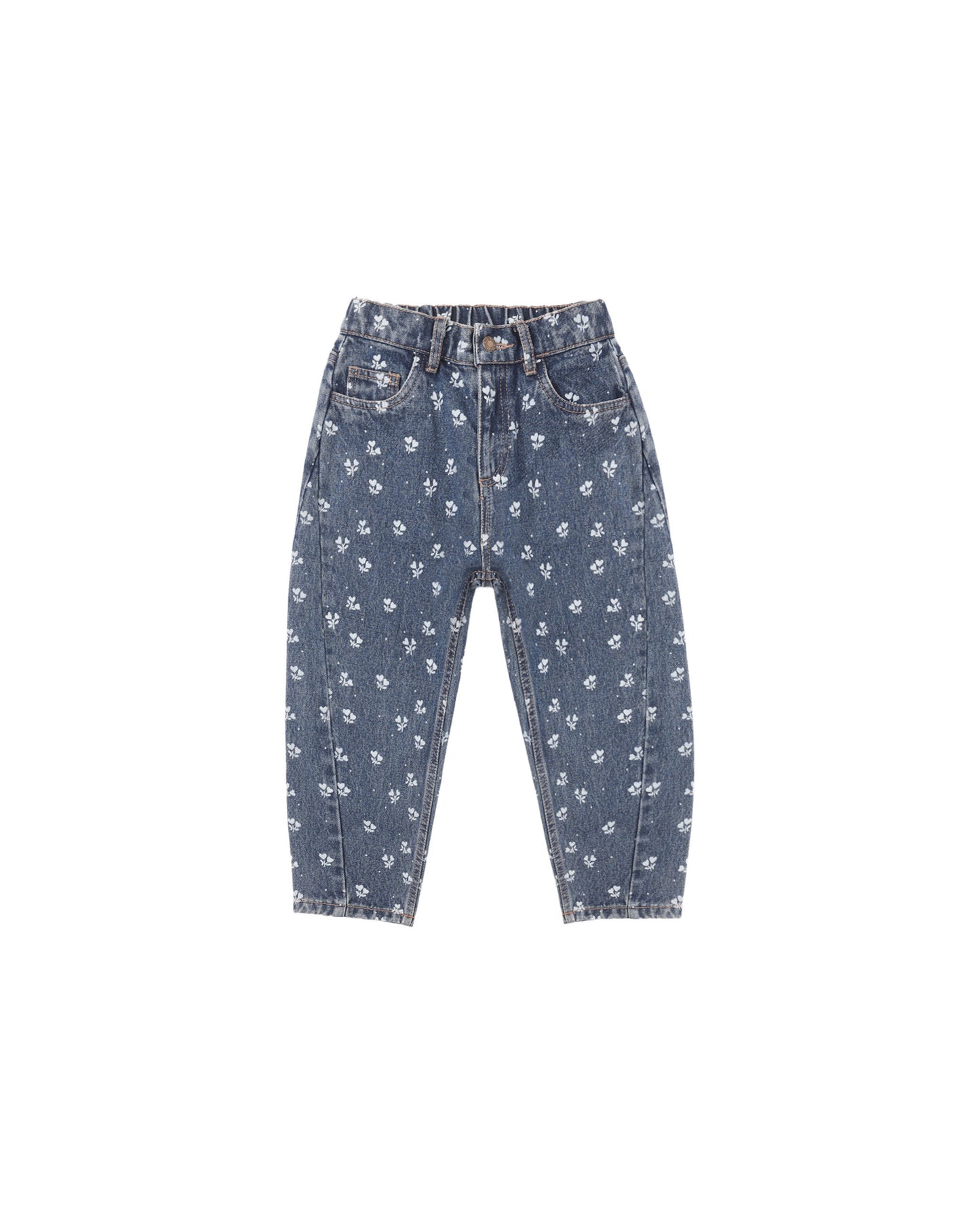 Rylee + Cru Barrel Pant Heart Daisy Indigo