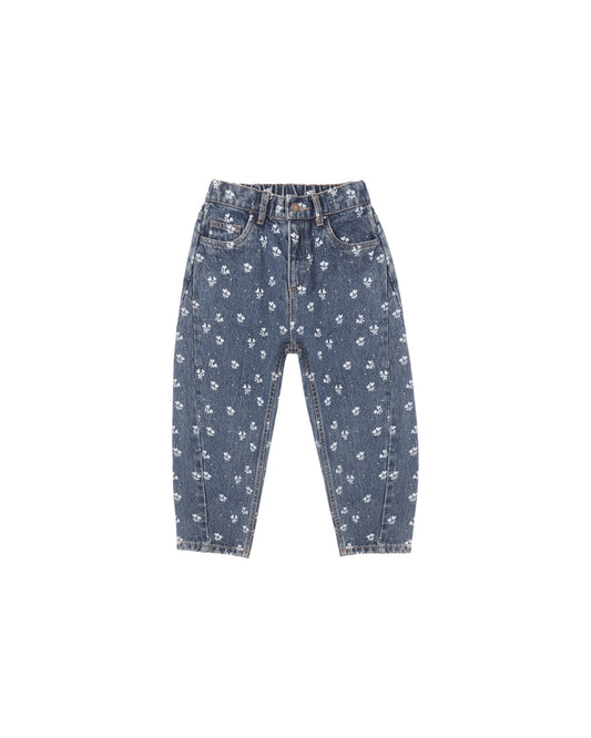 Rylee + Cru Barrel Pant Heart Daisy Indigo