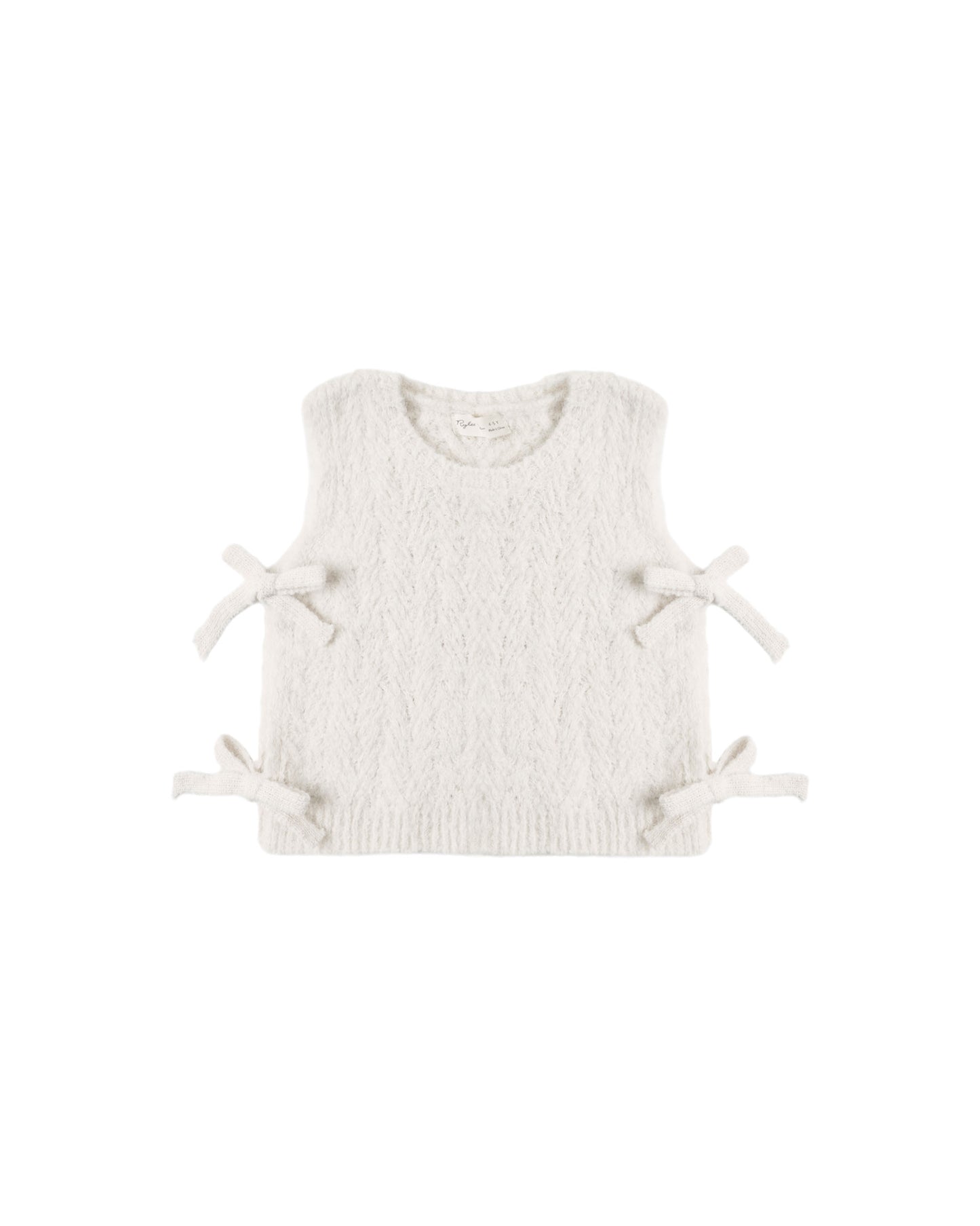 Rylee + Cru Bow Sweater Vest Ivory