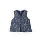 Rylee + Cru Denim Vest Heart Ditsy Indigo