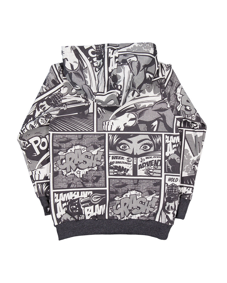 Radicool Comic Hood Charcoal & Grey