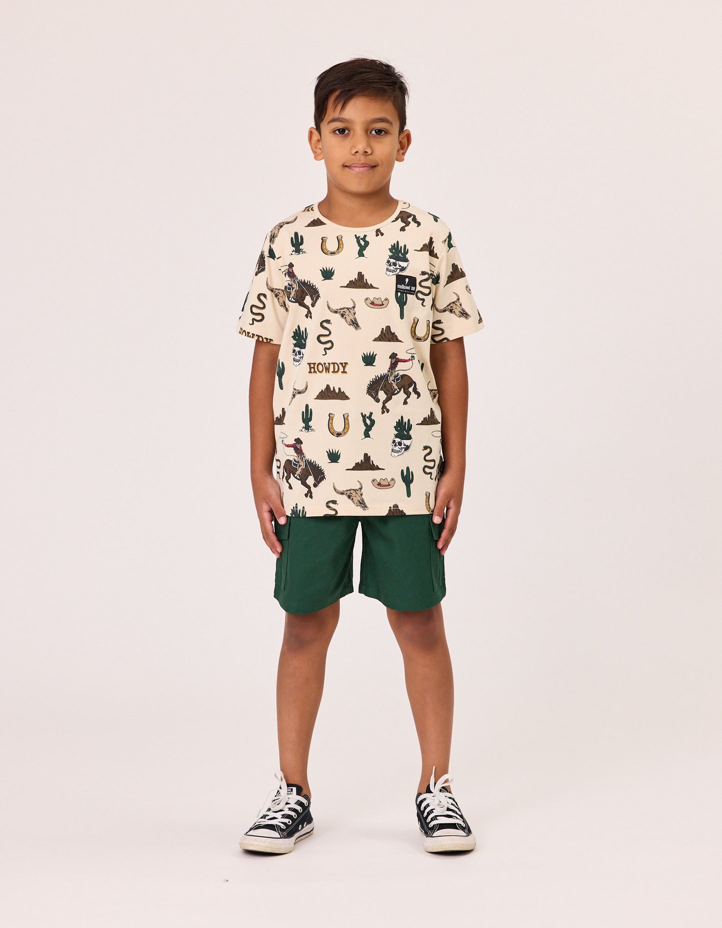 Radicool Kids Skater Cargo Short in Green