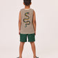 Radicool Kids Skater Cargo Short in Green