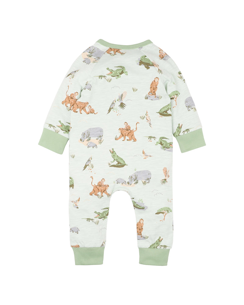 Minihaha Long Sleeve Zip Romper The Waterhole Print