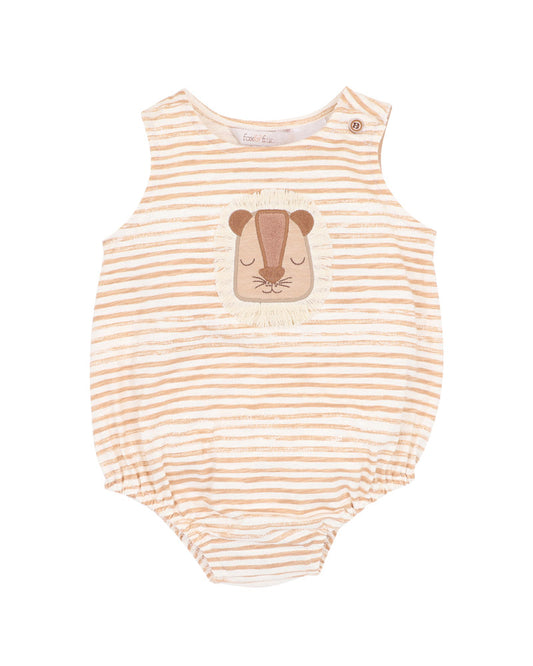 Minihaha Lion Face Bodysuit Lion Stripe