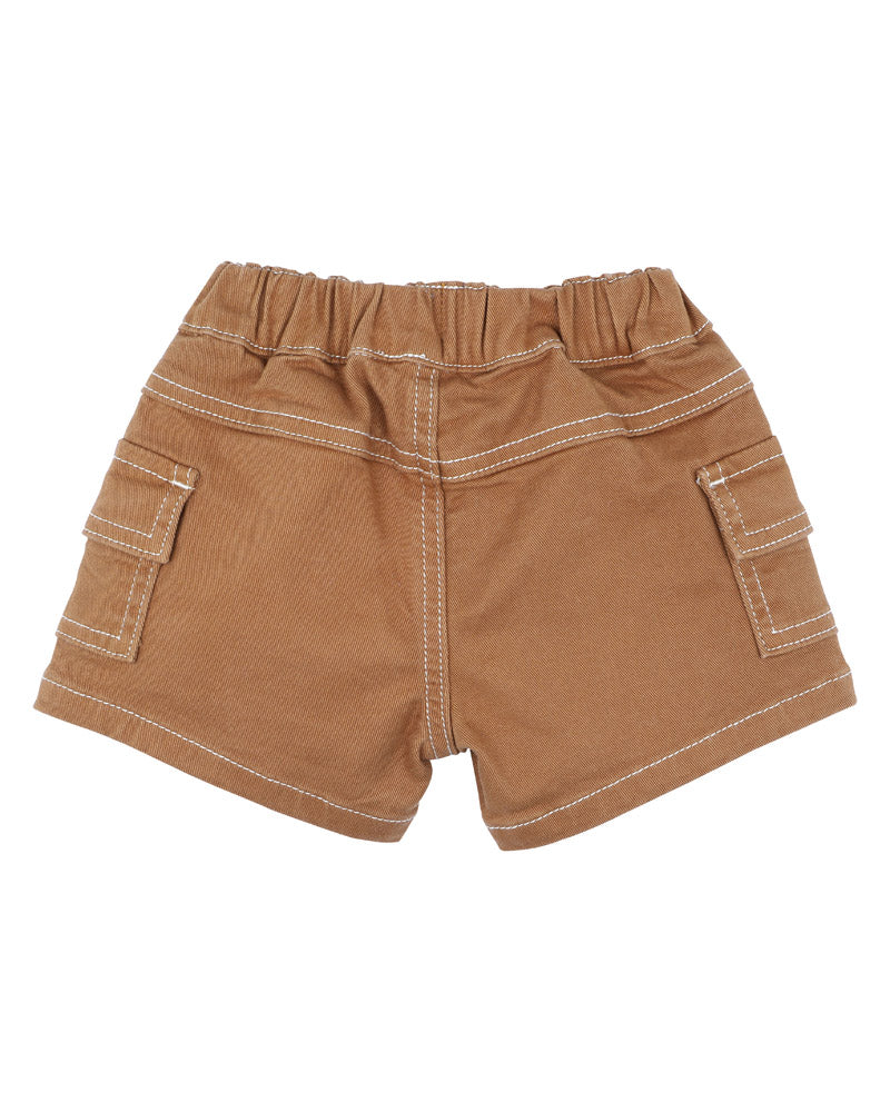 Minihaha Patch Pocket Shorts Caramel