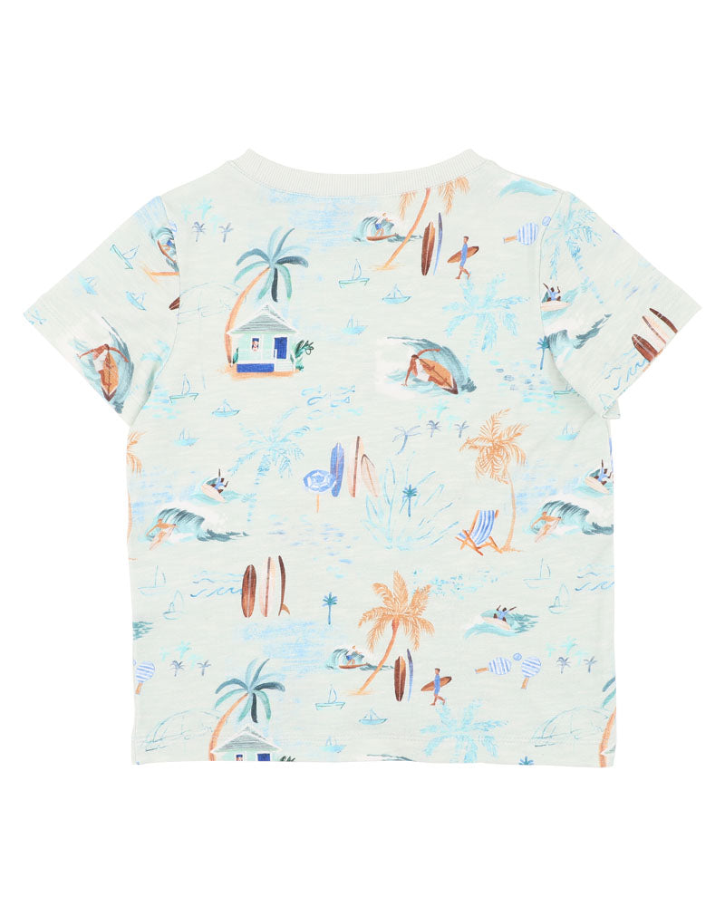 Minihaha Surfs Up Print Boys Tee