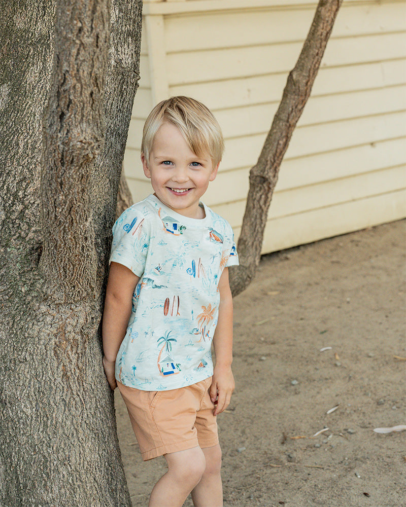 Minihaha Surfs Up Print Boys Tee