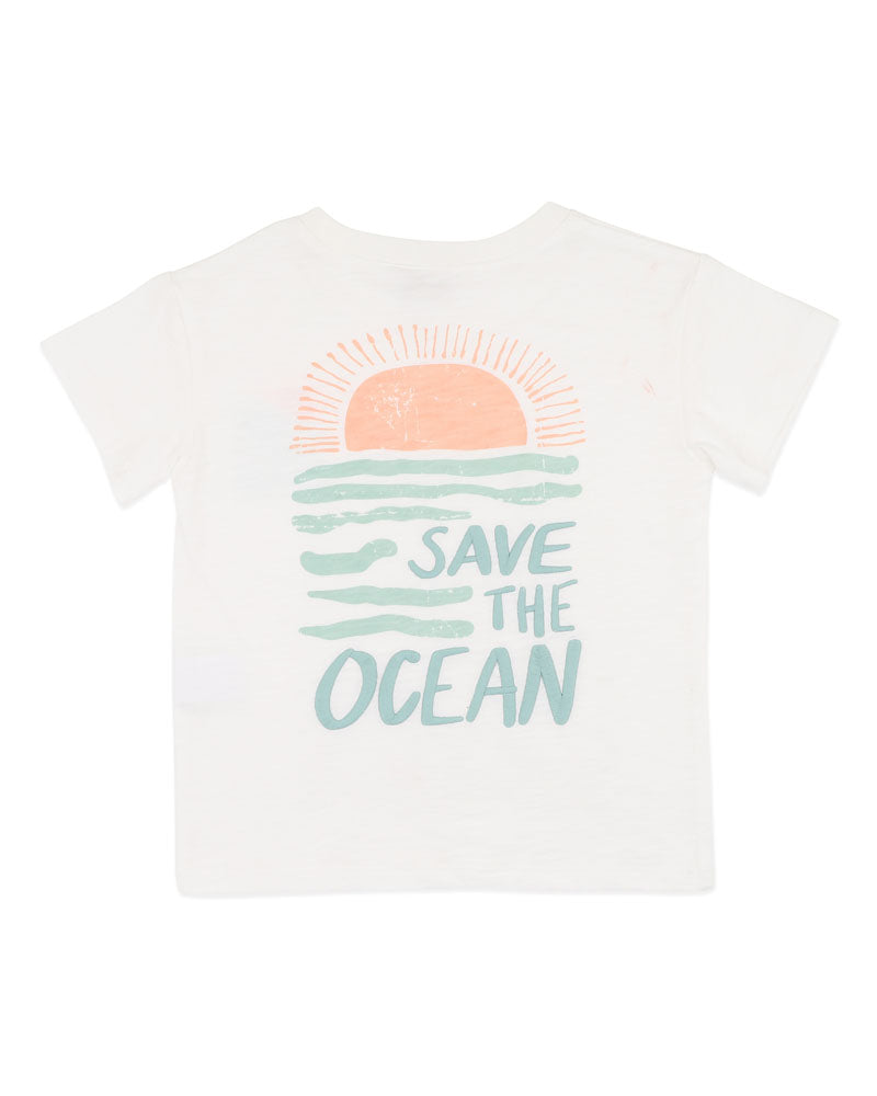 Minihaha Surfs Up Save the Ocean Boys Tee