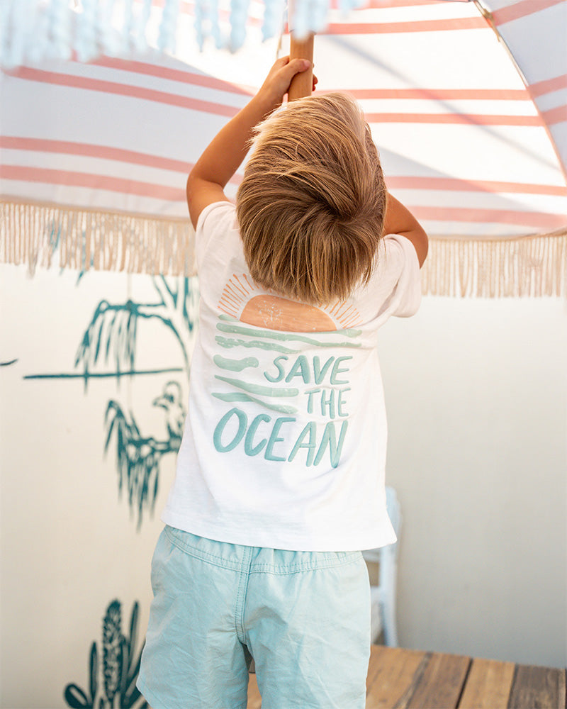 Minihaha Surfs Up Save the Ocean Boys Tee