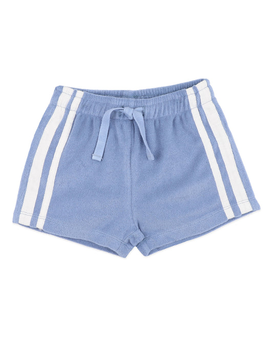 Minihaha Havana Blue Side Stripe Towelling Shorts