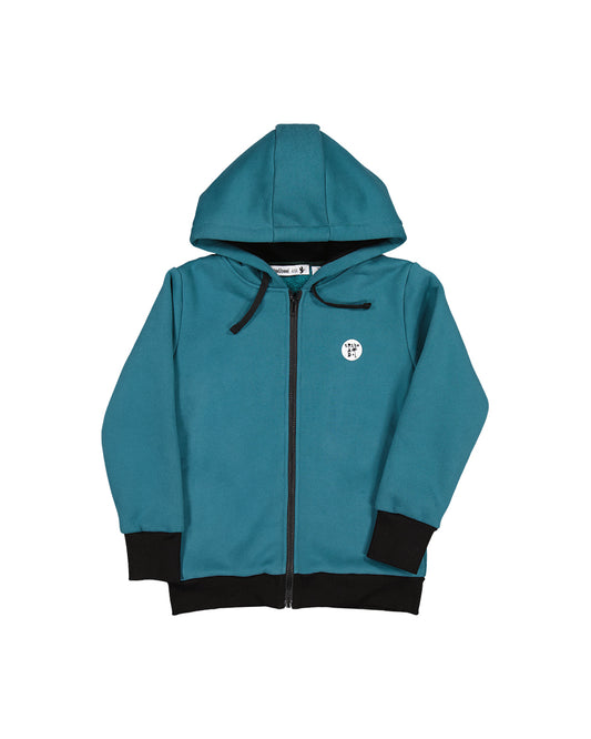 Radicool Tribe Zip Hood Teal Green