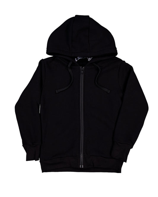 Radicool Tribe Zip Hood in Black