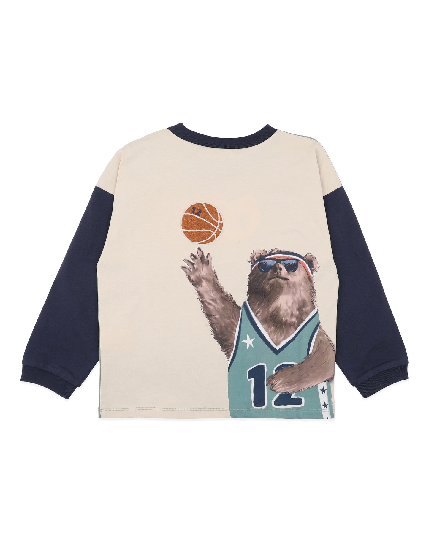 Minihaha Boys Wild Side Basketball Long Sleeve Tee