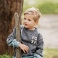 Minihaha Boys Teal Dip Dye Sweatshirt Charcoal | Teal