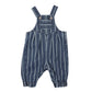 Minihaha Baby Wild Side Stripe Denim Overalls Blue Ticking Stripe