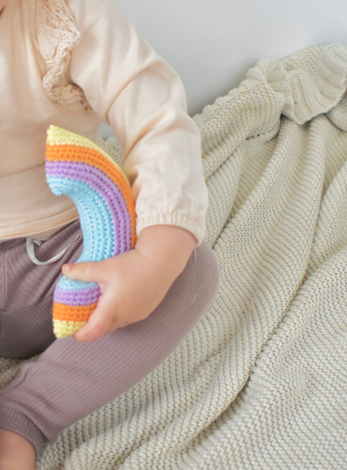 Over the Dandelions Crochet Rainbow Rattle