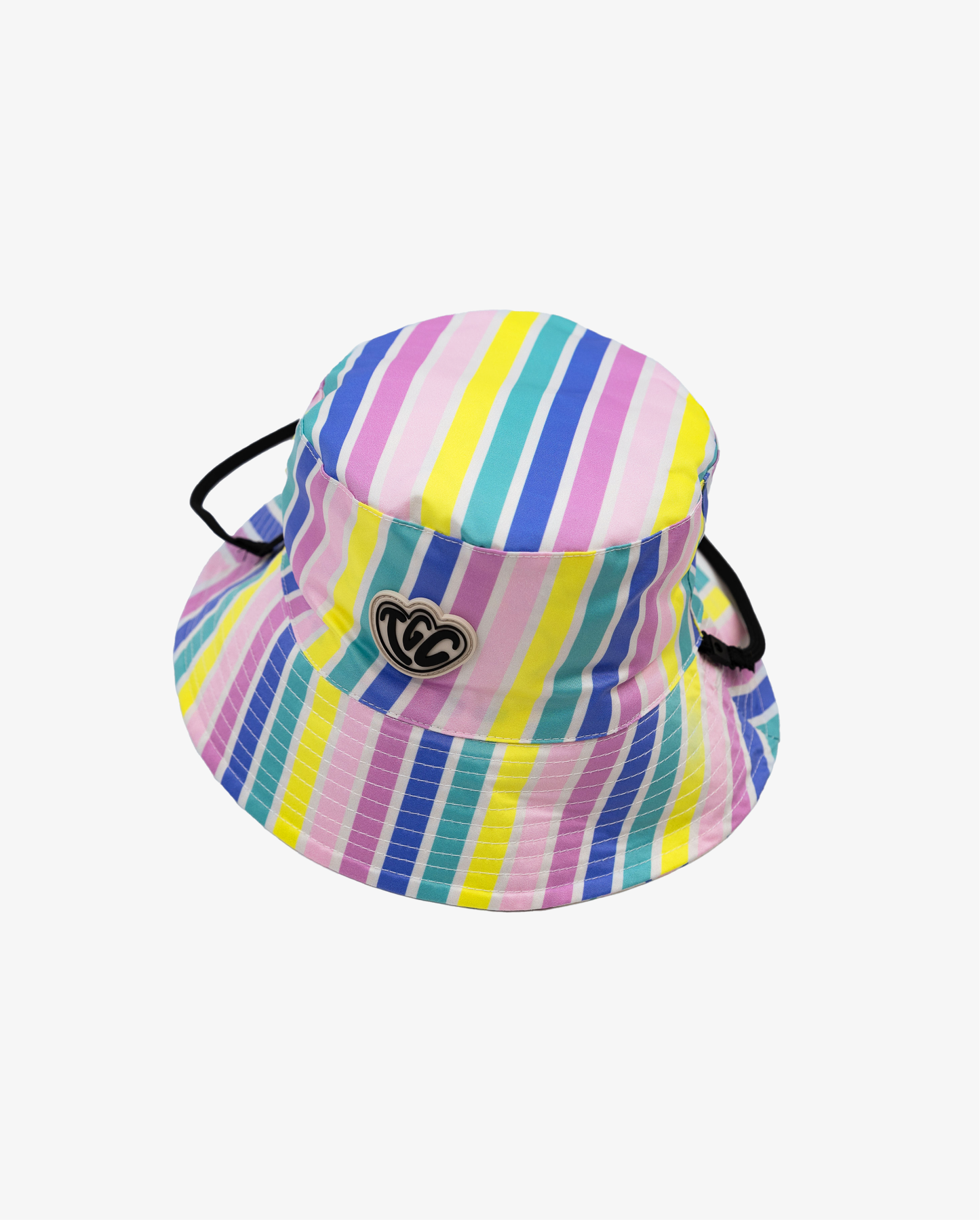 The Girl Club Reversible Bucket Hat Rainbow Stripe