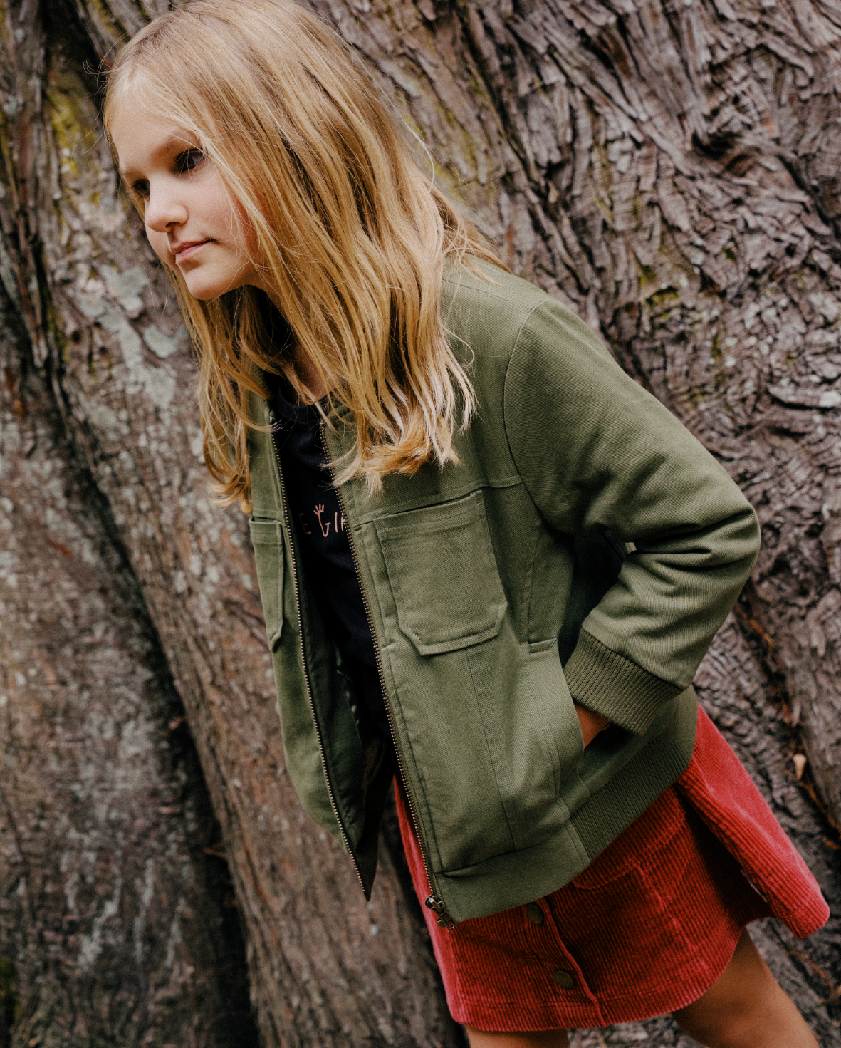 The Girl Club Rhubarb Corduroy Skirt