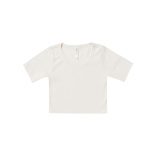 Rylee & Cru Ribbed Scoop Tee Ivory