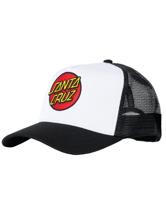 Santa Cruz Classic Dot Trucker Cap White